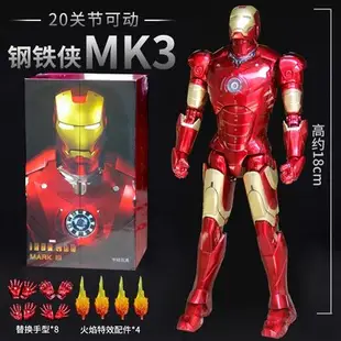 中動mk4鋼鐵俠3玩具漫威復仇者聯盟MK5紀念款6手辦mk42正版格納庫