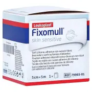 Leukoplast Fixomull Skin Sensitive Soft Silicone Adhesive 5cm X 5m