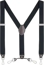 [Ausukler] Men's Suspenders with 4 Swivel Hooks for Heavy Duty Big and Tall, Mens Braces for Trousers