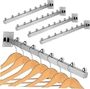 5 Pcs Wall-Mounted Waterfall Hook Coat Hangers Wall Clothes Hanger Racks Laundry Room Clothes Hanger Wall Drying Rack Hangers for Closet Laundry Room Organization Large Iron Silver