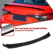 Rear Trunk Spoiler Splitter Wing Kit For Honda Civic 11th 2022-2025 Black+White (for: Honda)