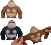 2 PCS Decompress Monkey Stress Toy, Soft Stretch Gorilla Toy Relief Stress as a