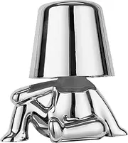 Brabola Thinker Lamp Collection, Bedside Touch LED Table Lamp Cordless Statue Lamp Battery Operated Cute Night Light Rechargeable Nightstand Light for Bedroom, Living Room, Office (Mr. Who)