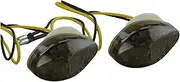 Turn Signal Indicator Universal LED Side Marker Amber Lamp Flasher Blinker Turn Signal Light for CBR 600RR 1000RR 2004-2007 1 Pair (Color : Black)