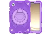 Samsung Galaxy Tab A9 8.7 inch 2023 Rotatable Handle Bracket & Shoulder Strap Shockproof Kids Super-Hero Case-Purple&Purple