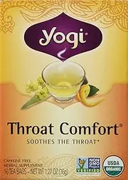 YOGI TEA - Organic Throat Comfort Herbal Tea Bags - 16