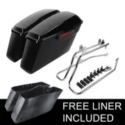Hard Saddlebags Chrome Conversion Bracket Fit For Harley Softail Fatboy 1984-17