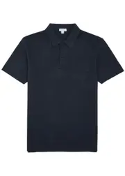 Sunspel Riviera Cotton-mesh Polo Shirt - Navy - XL XL