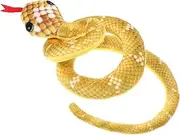 WOONEKY Interactive Plush Snake Cat with Sound Durable Chew for Indoor Cats Engaging and Entertainment for