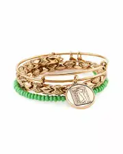 Alex and Ani Set of 3 "PGA Tour" Expandable medina Bangles bracelet a15rll41rg