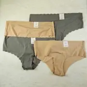 Auden 4pk Assorted Laser Cut Cheeky Underwear Womens Large Stretch