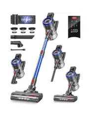 Cordless Vacuum Cleaner, 450W 40KPA 55 Mins Runtime Stick Vacuum Cordless wit...