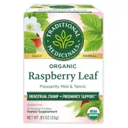 Tea, Organic Raspberry Leaf, Eases Menstrual Cramps, Sup