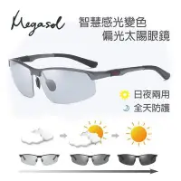 在飛比找Yahoo!奇摩拍賣優惠-【MEGASOL】寶麗萊UV400偏光鋁鎂合金太陽眼鏡(感光