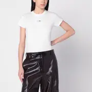 [MM6 Maison Margiela] White T-shirt with Numeric Signature XS White