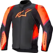 Alpinestars T-SP 1 V2, textile jacket waterproof , color: Black/Neon-Red , size: M