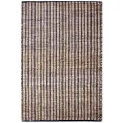 Eco-Friendly Jute Rug-Kochi 1129-Natural/Black