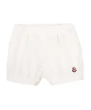 logo-patch cotton bloomers 1824M,24M optical white