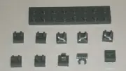 LEGO NEW 1x1 Dark Stone Grey Tile Clip (Raised "C") (10x) 6071226 Brick 15712