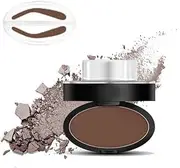 Deluxe Browpro Stamp Set - Waterproof Eyebrow Powder Seal for Perfect Natural Shape - Tinting Coloring Kit (Medium Brown Arched)