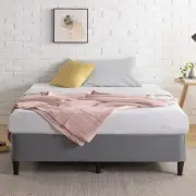 Queen Bed Frame Zinus Upholstery Bed Base Ensemble Dark Grey