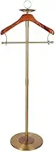 LVLDAWA Men Suit Valet Stand Freestanding Wooden Clothes Valet with Sturdy Base Men Women Hanger Storage for Hallway Dressing Room, Hanging Clothes(46X130CM-B)