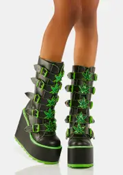 [Y.R.U.] Dune Weed Buckle Boots