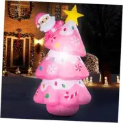 5.6FT Christmas Tree Inflatable Outdoor Decorations Blow Up Pink Christmas