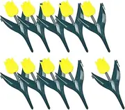 Perfk 10x Tulip Garden Edging Garden Fence Lifelike Fencing Border Landscape Edging for Outdoor Driveway Decoration, Yellow Flower