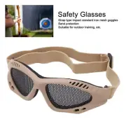 Safety Glasses Impact Resistant Sandproof Breathable Strap Type Iron Mesh Go FEI