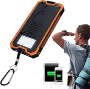 Portable Solar Charger - Lightweight USB Station, 6.34x3.11x0.67 inches High-Efficiency Panel Pack | Dustproof Safety Light, Waterproof Backup Energy Unit Outdoor Adventures, Survival, Backpackin