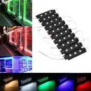10PCS SMD5050 Waterproof 3LEDs Module Colorful Decorative Strip Light for Home DC12V 29 BLUE