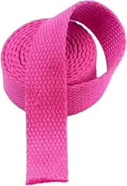 Heavy Cotton Webbing Plain Weave Straps, Cotton Webbing Strap 50mm - Polyester Strapping for Bags Leash Arts Crafts Accessories(Rose Red,20 Yard)
