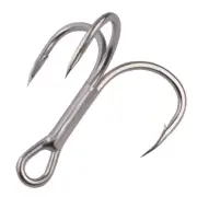20Pk 2/4/6/8/10# High Carbon Steel Fishing Hook Sharpened Treble Hooks Size