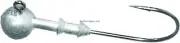 Gamakatsu Round 26 Jighead #1/0 Hook 1/8 Oz Nickel Silver Black 5/Pk 500411-1/8