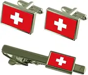 [Select Gifts] Mompox City Colombia Flag Cufflinks Tie Clip Box Gift Set