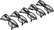 AsrMyjcx 5X 3D Polarized Passive Unisex for, for, for, Vizio and All Passive 3D TVs Cinema 3D Movies, Black, as described
