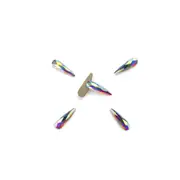 Rhinestones Diamond Crystal Glass AB Nail Flat Back Raindrop Shape 3x10mm 144pcs