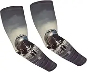 [FHEDVBN] Airplane Art Arm Sleeves Compression Arm Covers for Men Women Outdoor Sun Sleeves Cooling Sports Sleeve, Black