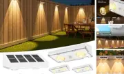 Solar Fence Lights Solar Powered Fence Lights Outdoor with Warm 8 Pack White