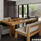 客製 全實木餐桌椅組合吃飯桌客廳長桌長方形北歐簡約家用原木桌子沙發