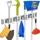 Broom Holder Hanger Wall Mount Metal Organization Garage Storage S