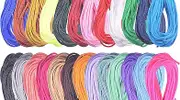 KONMAY 15 Colors Mixed 150 Yards 2.5mm Nylon Rattail Satin Silk Trim Cord Beading String for Chinese Knotting, Kumihimo, Beading, Macramé, Jewelry Making