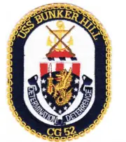 5" NAVY USS BUNKER HILL CG-52 EMBROIDERED PATCH