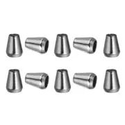 Metal Bell Stopper, 10 Pack Conical Cord Ends Lock Fastener, Gray Black
