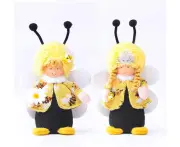 2PCS Bumble Bee Gnome Scandinavian Tomte Nisse Dwarf Swedish Figurines Bee Elf Home