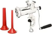 Tre Spade TC-8 INOX Stainless Steel Manual Meat Grinder Mincer with Sausage Making Accessories