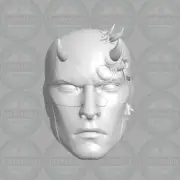 Classic Daredevil v2 custom head for Marvel 1:6 1:10 1:12 1:18 action figures