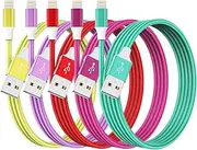iPhone Charger, 5Pack [3/3/6/6/10FT] Lightning Cable Nylon Braided Fast Charging Cord Apple MFi Certified Compatible for iPhone 14/13/12/11/X/Pro Max/8/7/6/SE/Plus