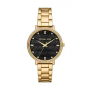 Michael Kors Pyper Black and Gold Women's Watch MK4593 Stainless Steel 796483539501